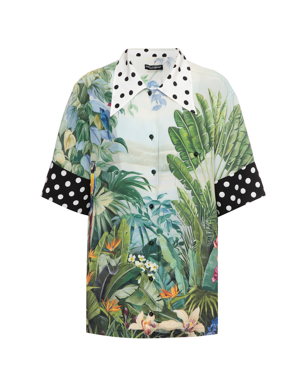 Шовкова блуза Dolce&Gabbana F5N17T-GDV32, різнокольоровий колір • Купити в інтернет-магазині Kameron
