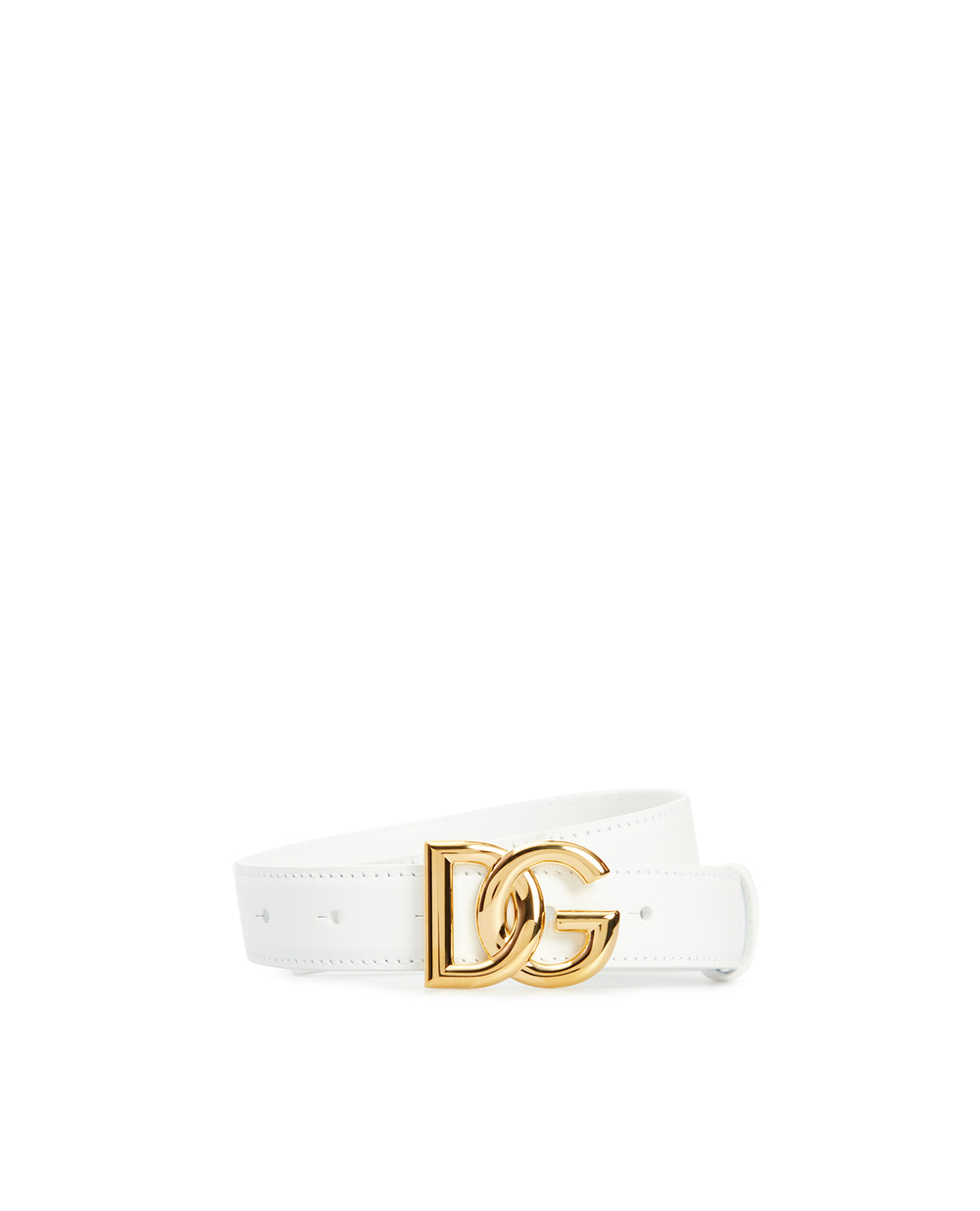 Кожаный ремень Dolce&Gabbana BE1447-AW576, белый цвет • Купить в интернет-магазине Kameron