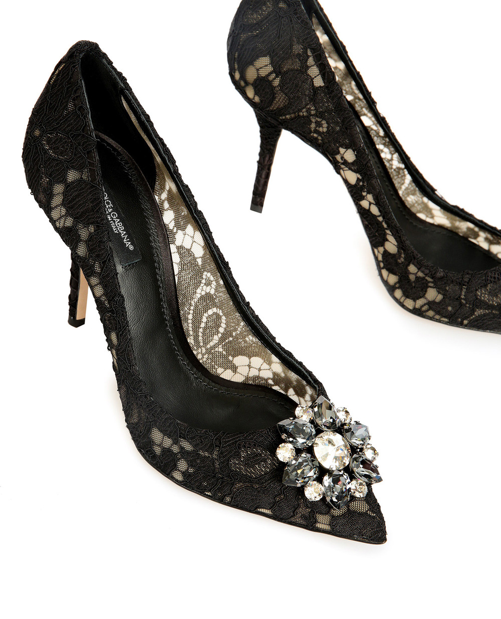 Кружевные туфли Bellucci Dolce&Gabbana CD0101-AL198, черный цвет • Купить в интернет-магазине Kameron