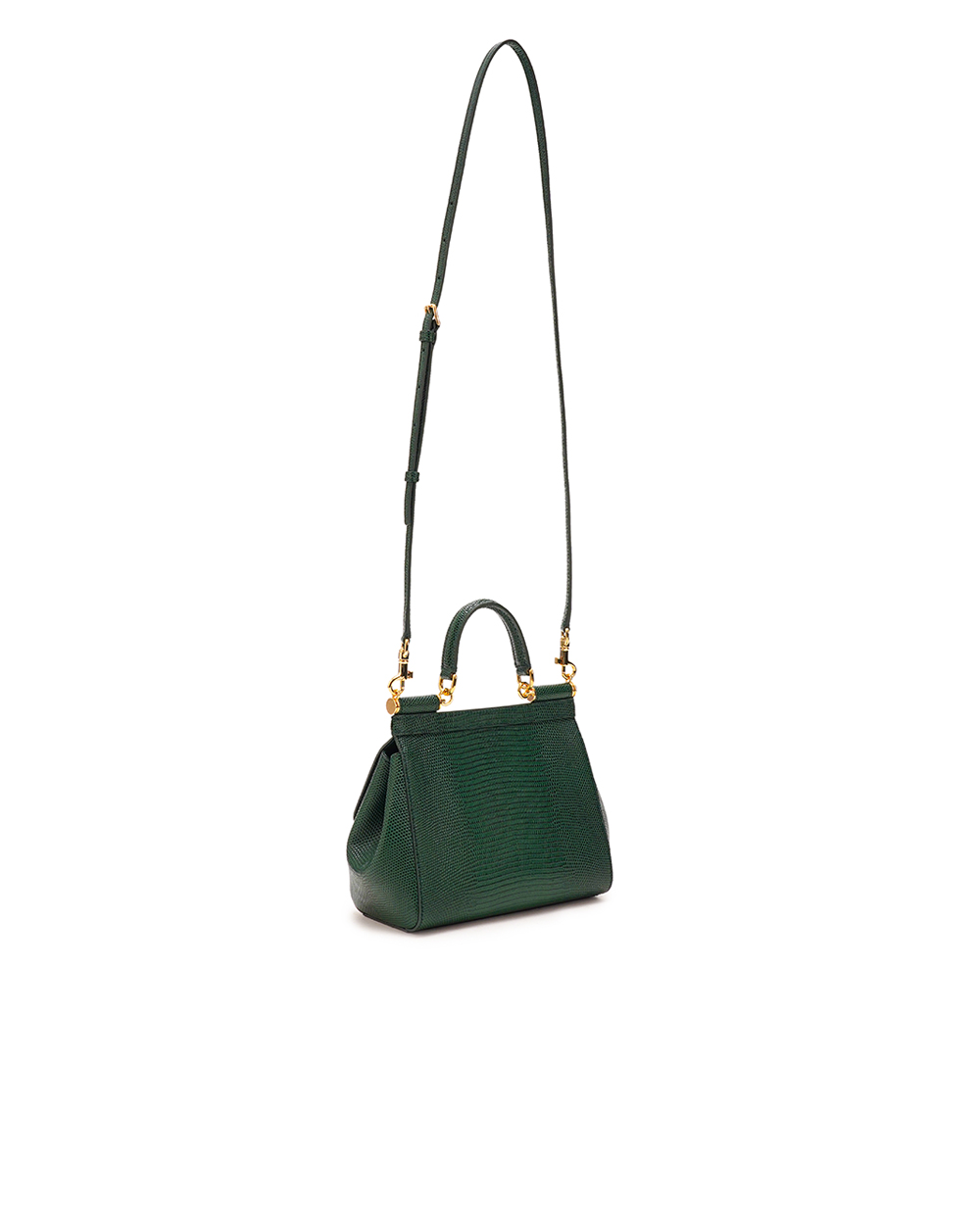 Кожаная сумка Sicily Medium Dolce&Gabbana BB6003-A1095, темно-зеленый цвет • Купить в интернет-магазине Kameron