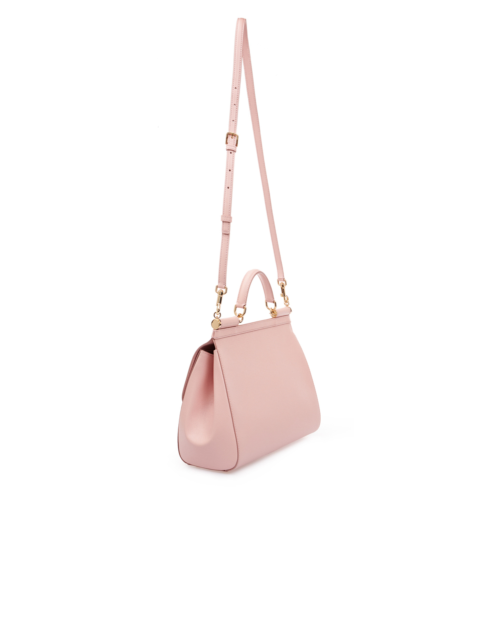 Шкіряна сумка Sicily Dolce&Gabbana BB6235-A1001FW18, рожевий колір • Купити в інтернет-магазині Kameron