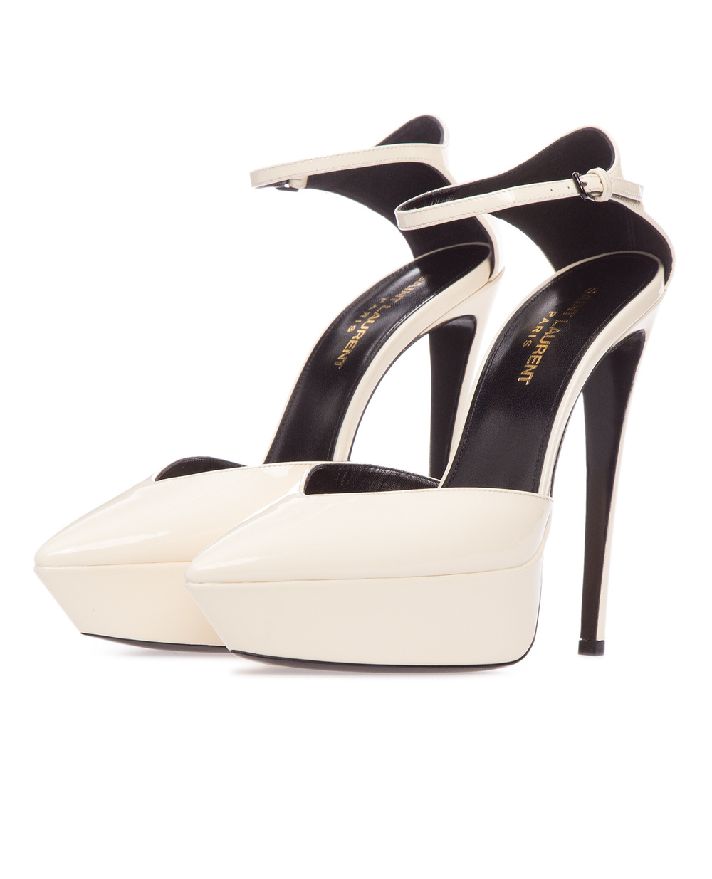 Лакові туфлі Betty Saint Laurent 592229-0NP00, білий колір • Купити в інтернет-магазині Kameron
