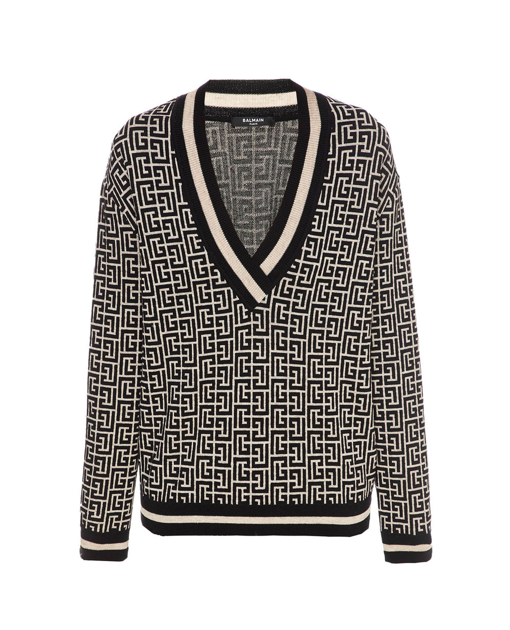 Шерстяной пуловер Balmain WF1KB005K256, разноцветный цвет • Купить в интернет-магазине Kameron