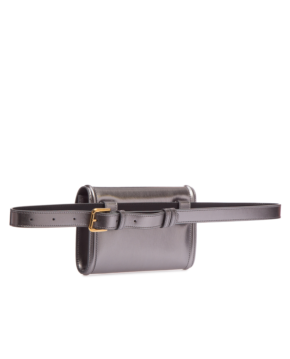 Кожаная поясная сумка Devotion Dolce&Gabbana BB6706-A1016, серебряный цвет • Купить в интернет-магазине Kameron