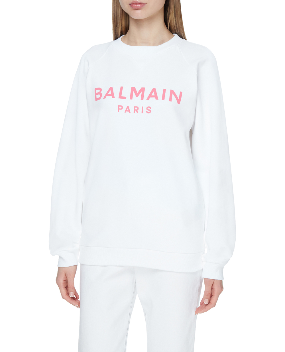 Світшот Balmain VF13691B002, білий колір • Купити в інтернет-магазині Kameron