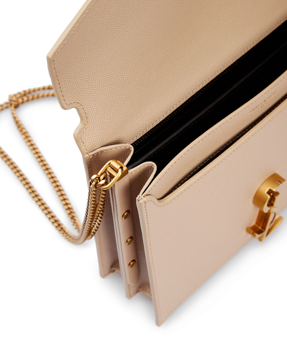 Кожаная сумка Cassandra Saint Laurent 532750-BOW0W, бежевый цвет • Купить в интернет-магазине Kameron