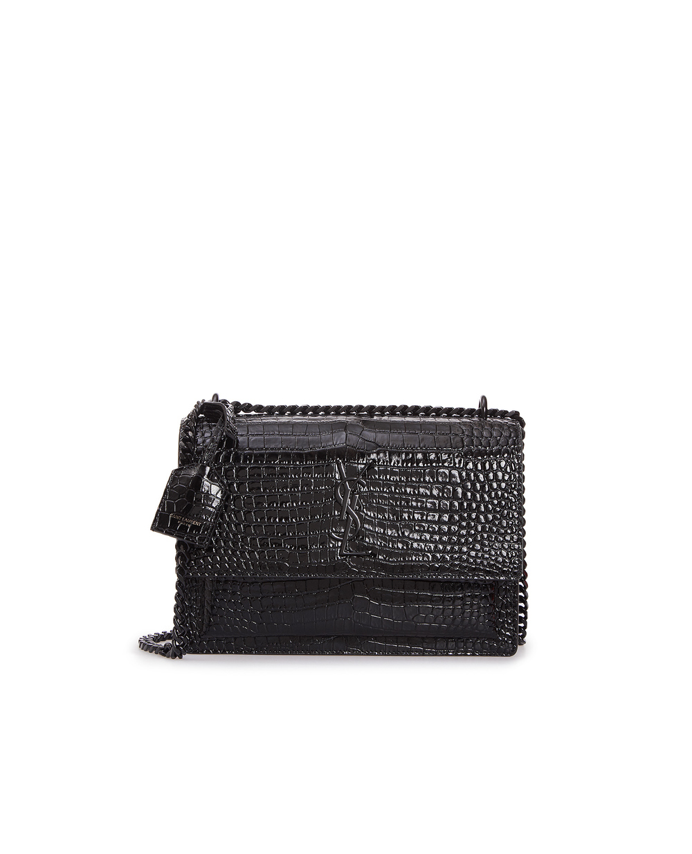 Кожаная сумка Sunset Medium Saint Laurent 442906-DND0U-, черный цвет • Купить в интернет-магазине Kameron