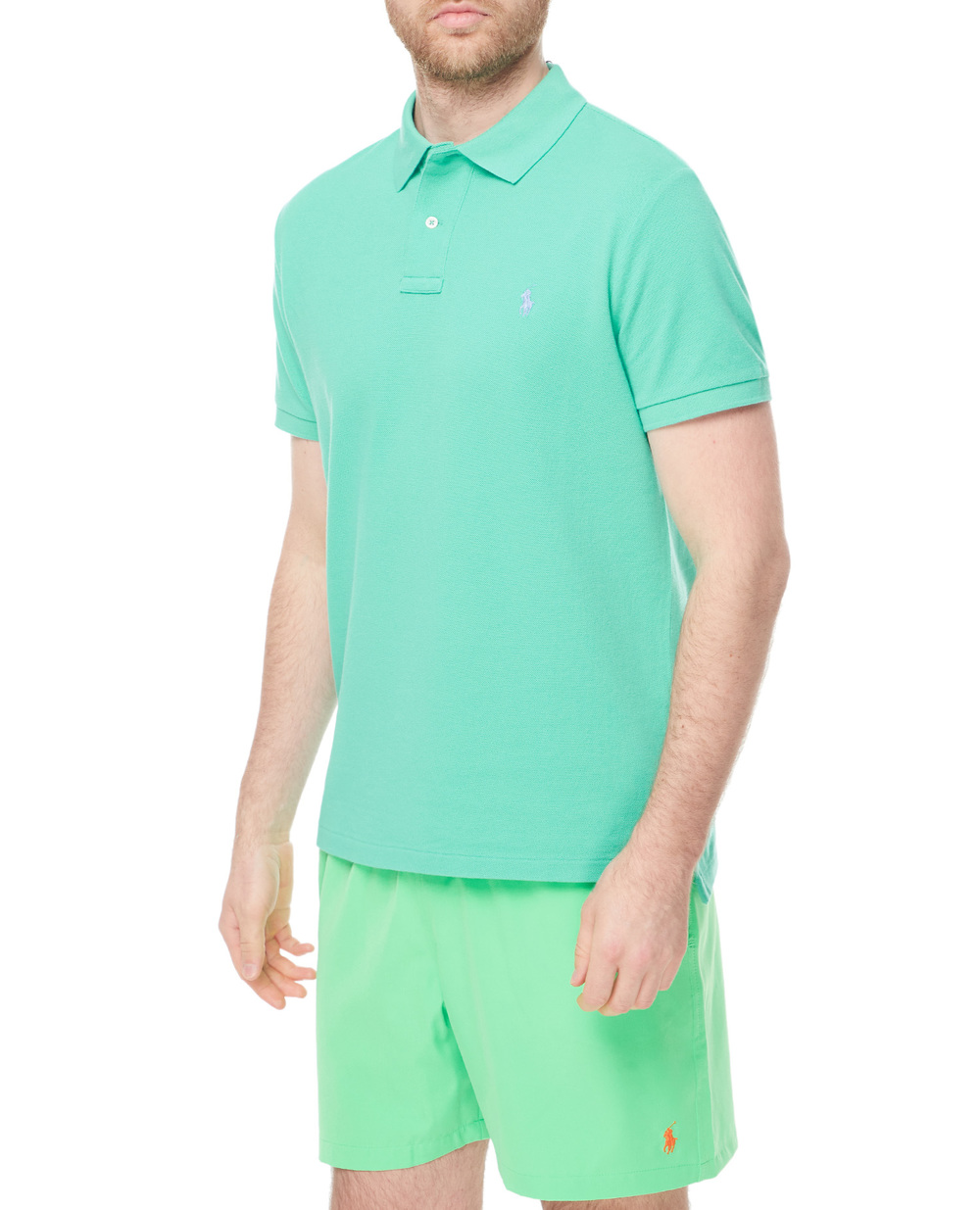 Поло Mesh Polo Ralph Lauren 710680784323, зеленый цвет • Купить в интернет-магазине Kameron