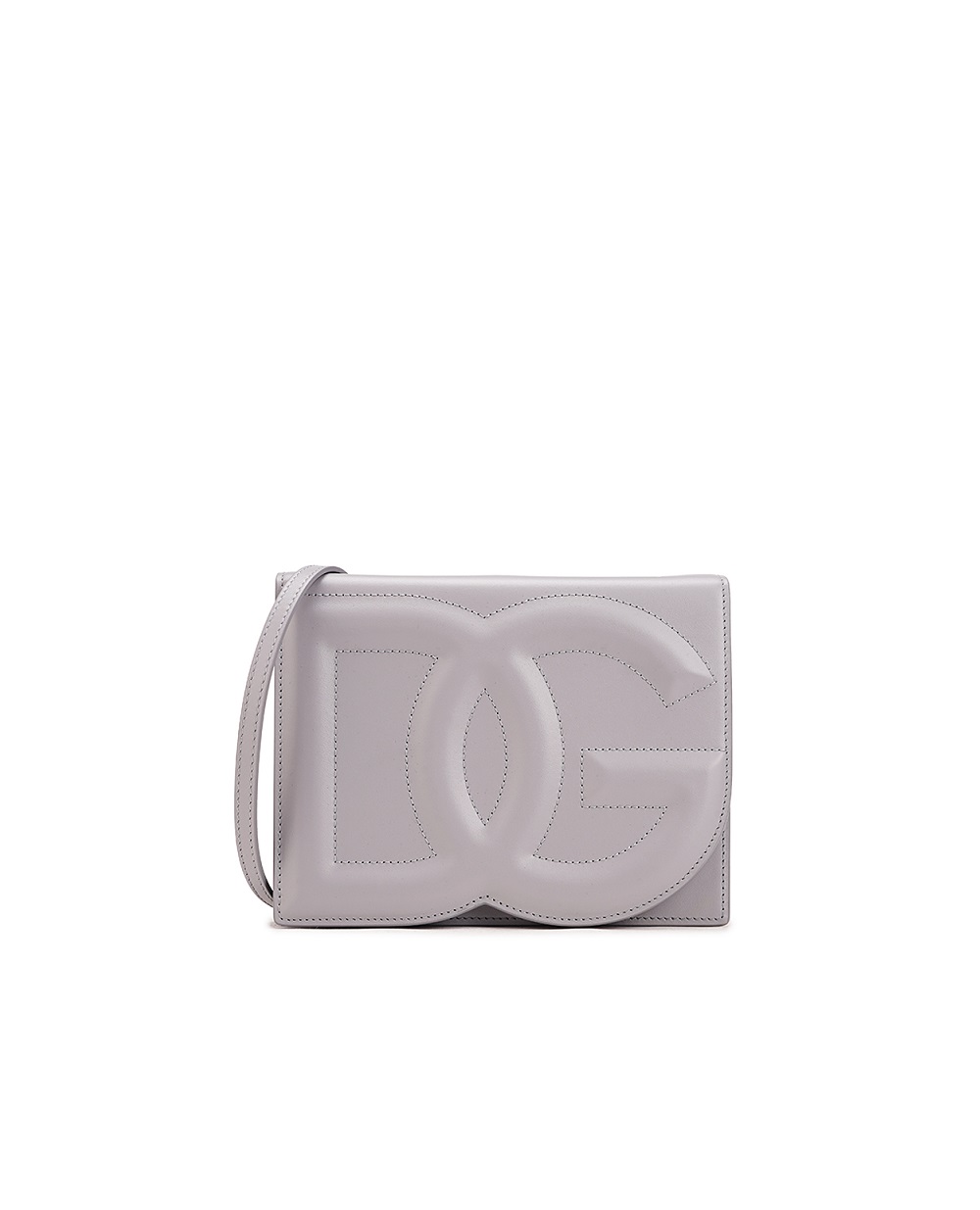 Кожаная сумка DG Logo Small Dolce&Gabbana BB7287-AW576, серый цвет • Купить в интернет-магазине Kameron