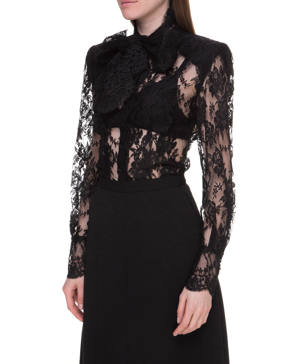Блуза Dolce&Gabbana F5L51T-HLMQJ, черный цвет • Купить в интернет-магазине Kameron