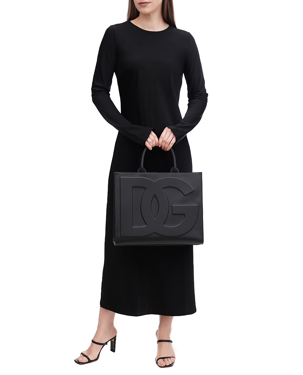 Сумка шоппер DG Daily Medium Dolce&Gabbana BB7277-AQ269, черный цвет • Купить в интернет-магазине Kameron