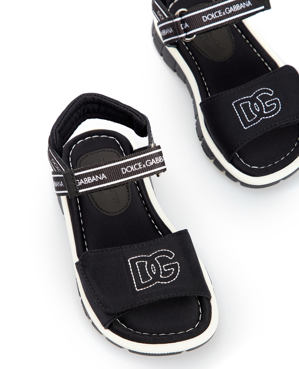 Детские сандалии Dolce&Gabbana Kids DL0068-AY233, черный цвет • Купить в интернет-магазине Kameron