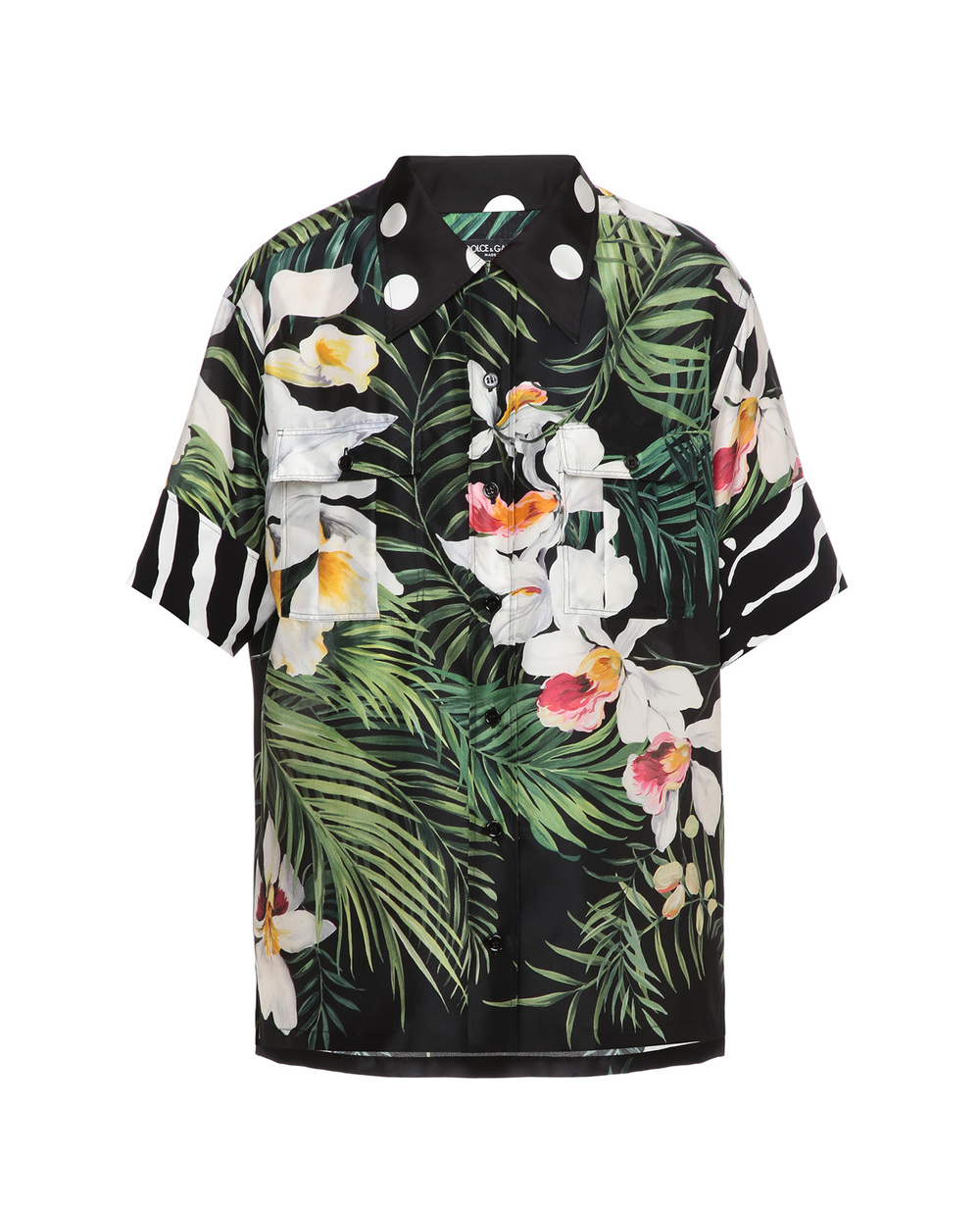 Шовкова блуза Dolce&Gabbana F5M75T-GDV30, різнокольоровий колір • Купити в інтернет-магазині Kameron