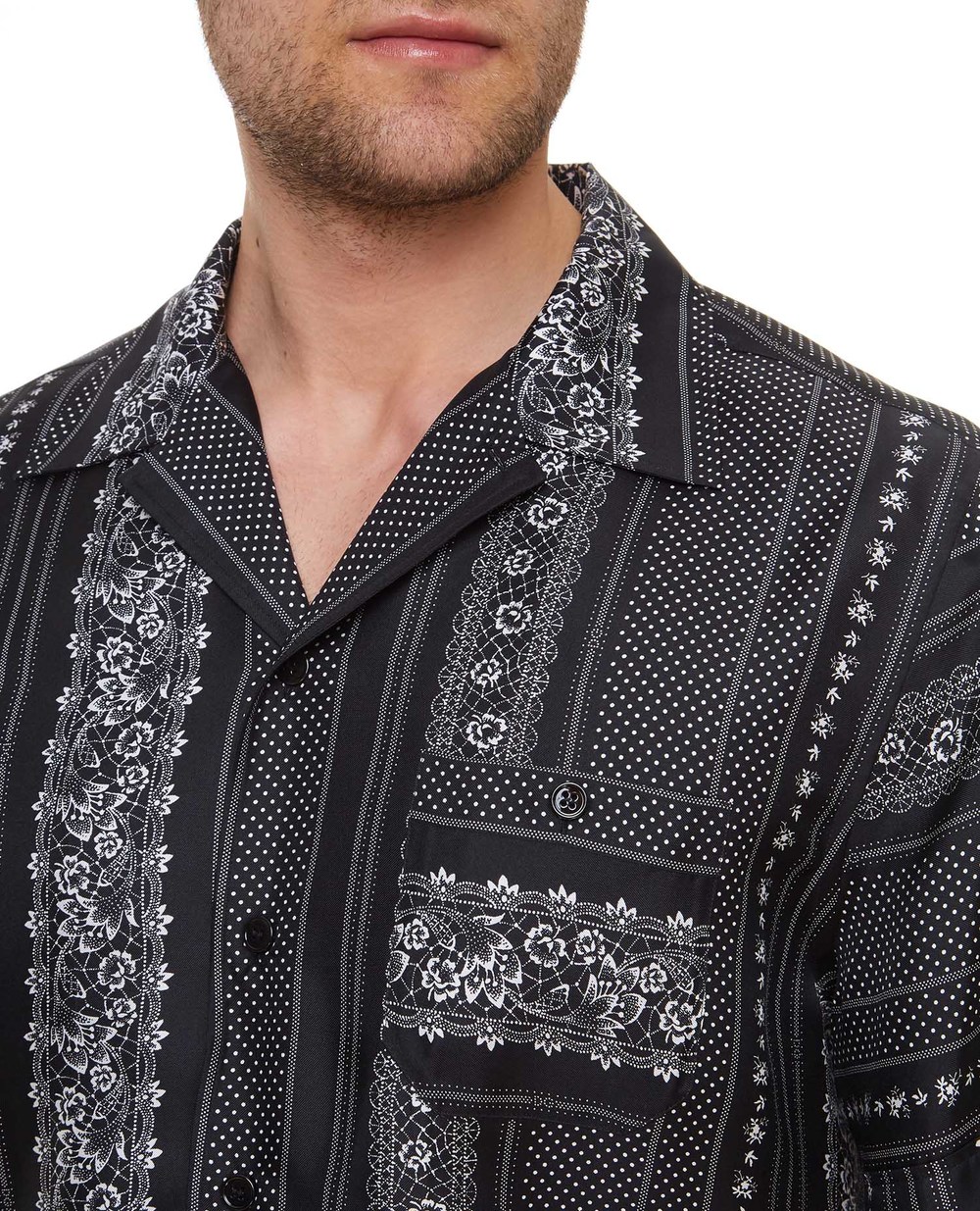 Шелковая рубашка Dolce&Gabbana G5FX9T-IS1HD, черный цвет • Купить в интернет-магазине Kameron
