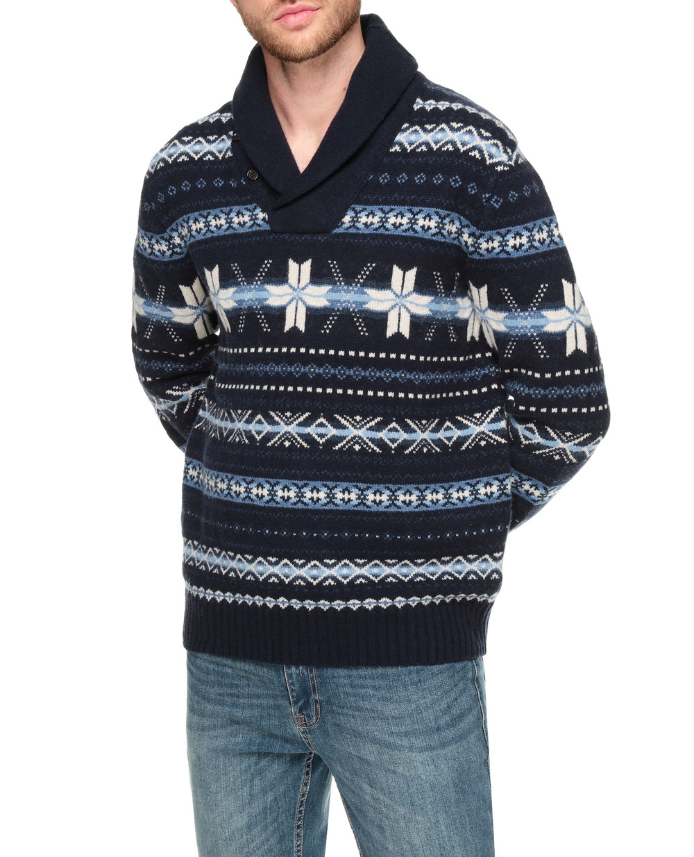 Шерстяной свитер Polo Ralph Lauren 710853199001, синий цвет • Купить в интернет-магазине Kameron