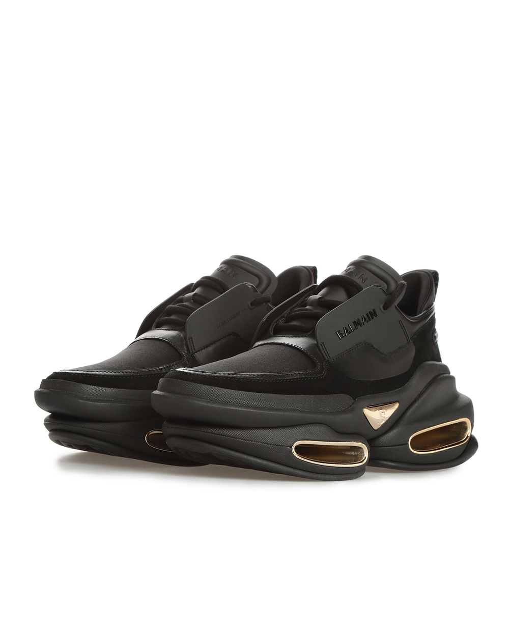 Шкіряні кросівки Balmain XN1VI541LSLD, чорний колір • Купити в інтернет-магазині Kameron