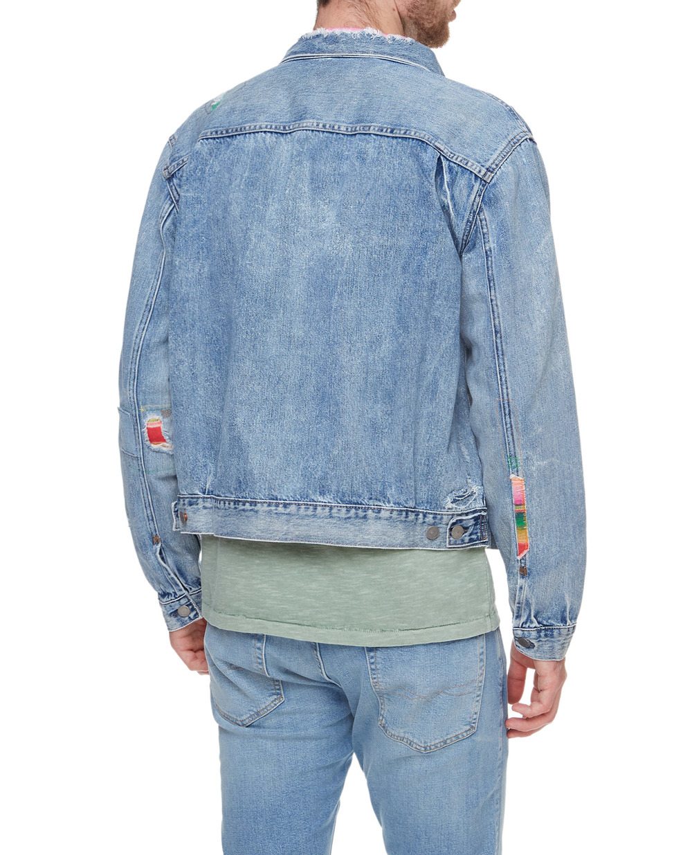 Джинсовая куртка Polo Ralph Lauren 710798263001, голубой цвет • Купить в интернет-магазине Kameron