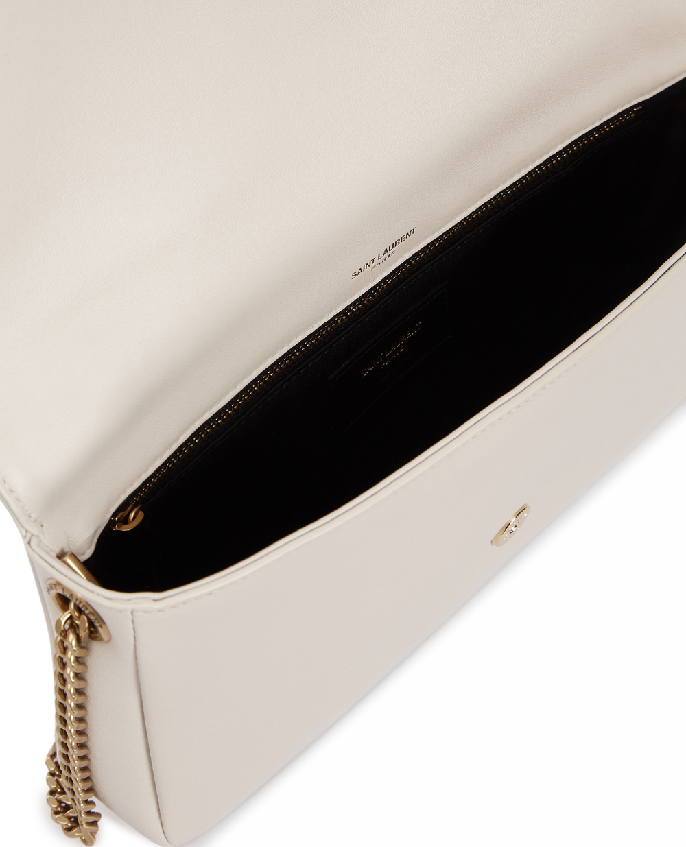 Шкіряна сумка Saint Laurent 604276-1EL0W, білий колір • Купити в інтернет-магазині Kameron
