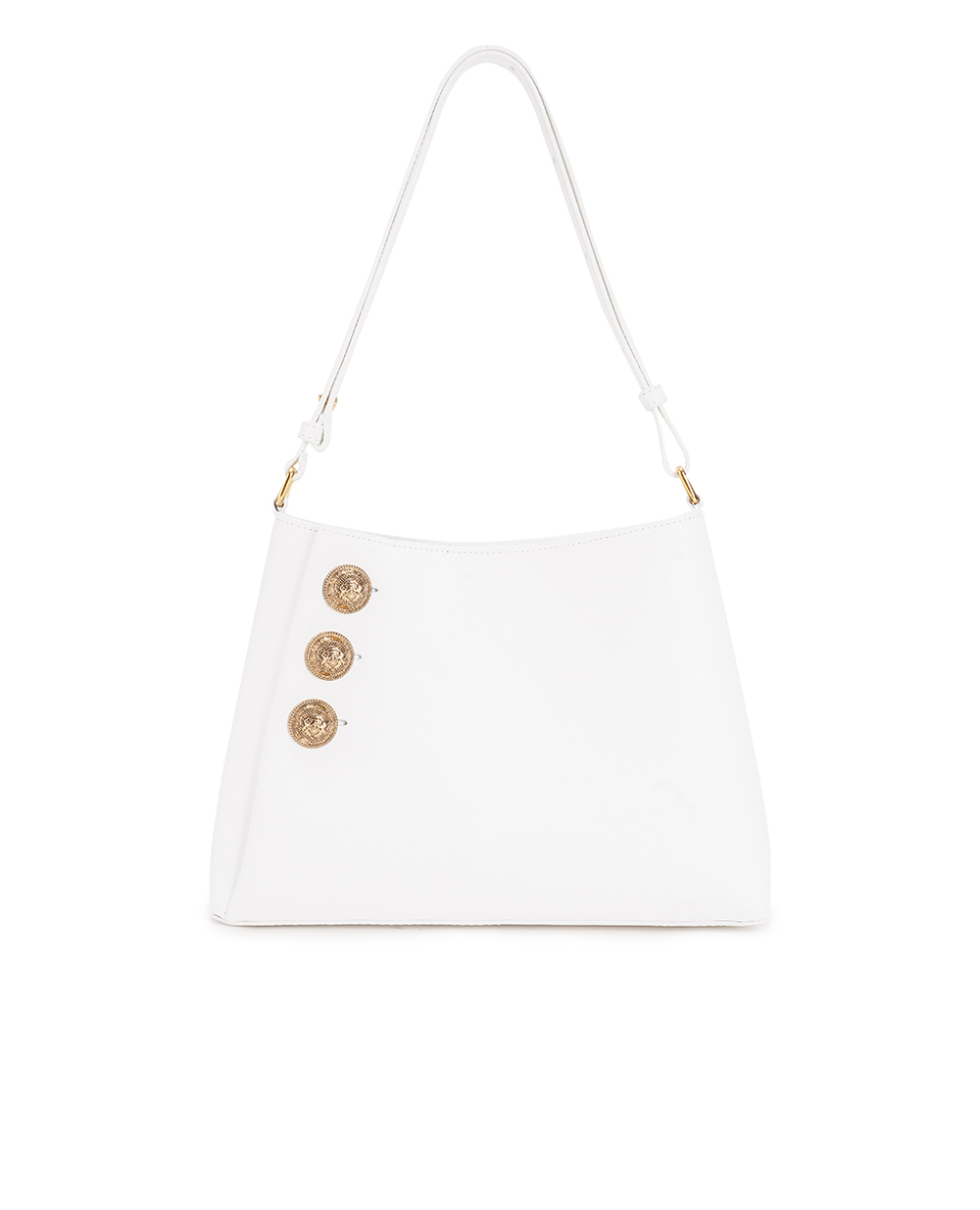 Шкіряна сумка Embleme Balmain CN0BS874LGSR, білий колір • Купити в інтернет-магазині Kameron