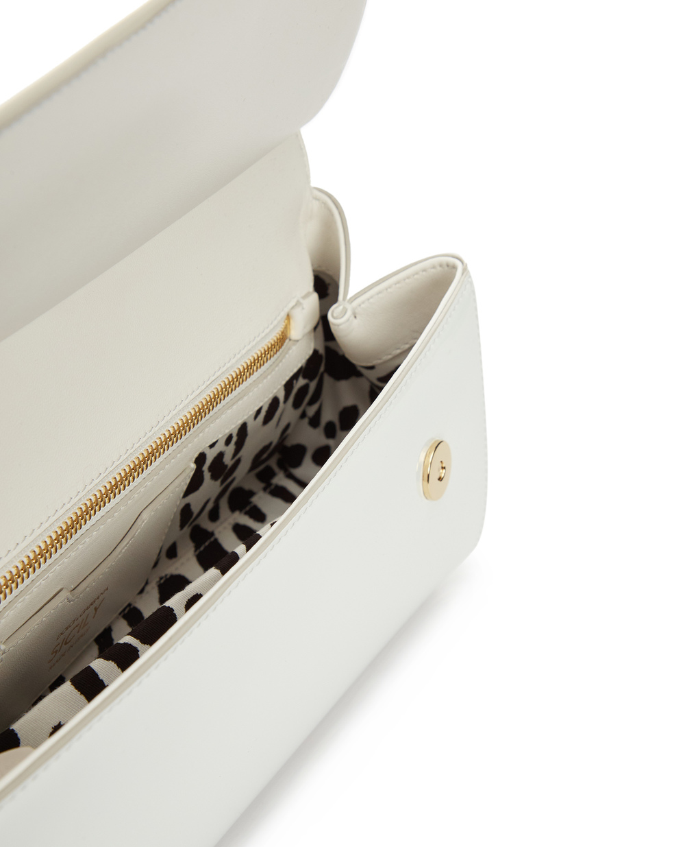 Кожаная сумка Sicily Dolce&Gabbana BB7117-A1471, белый цвет • Купить в интернет-магазине Kameron