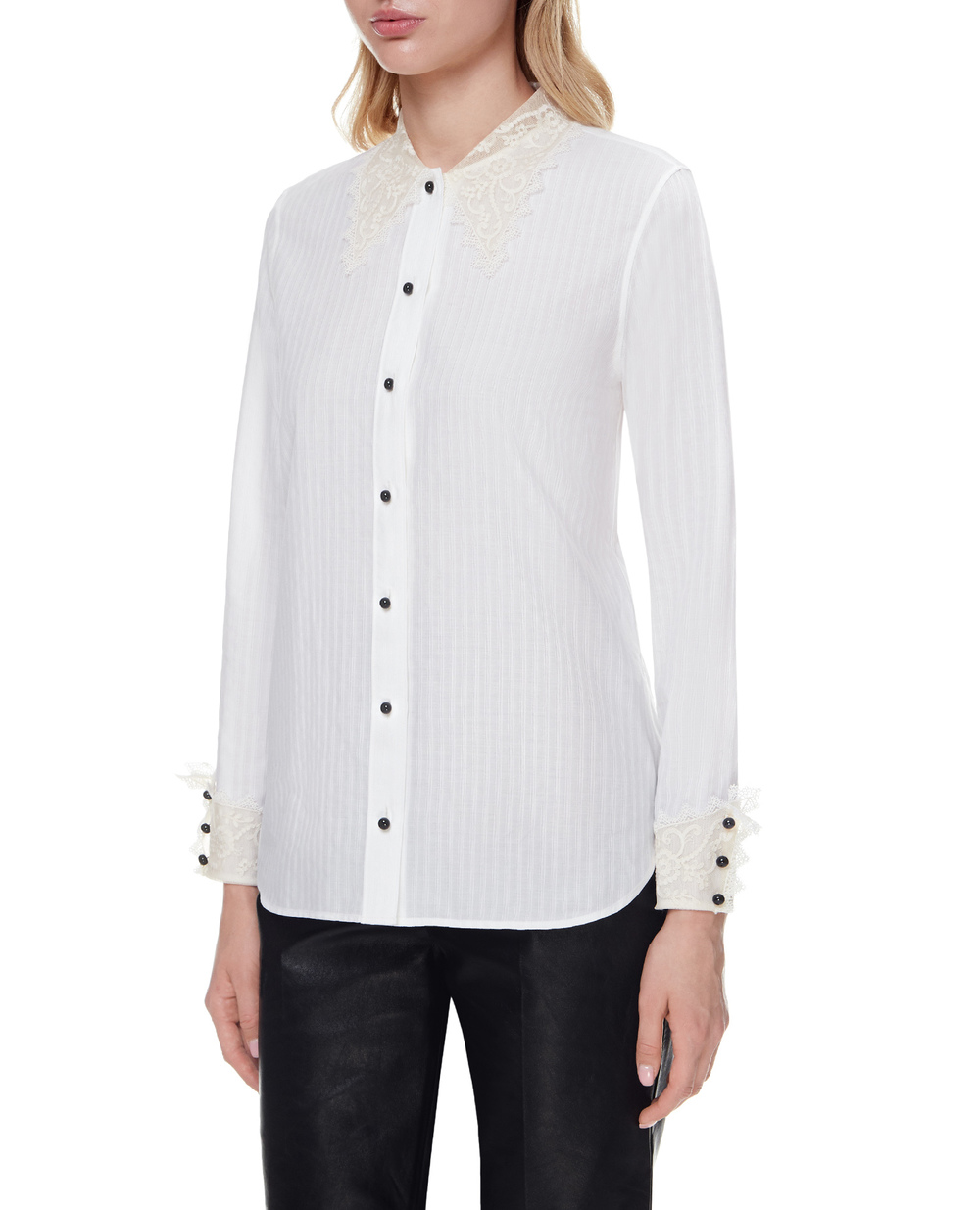 Блуза Saint Laurent 661141-Y3D31, белый цвет • Купить в интернет-магазине Kameron