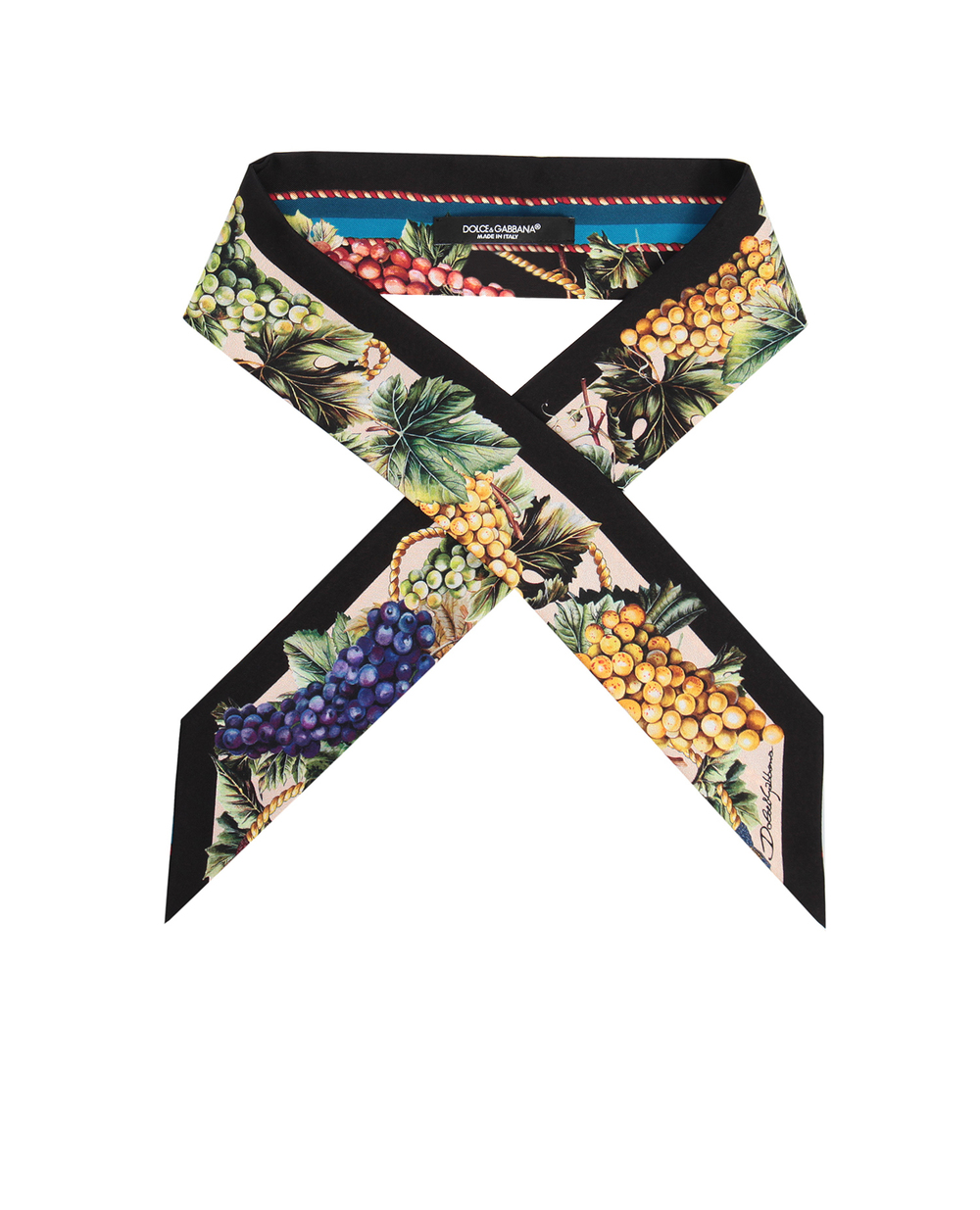 Шовковий шарф Dolce&Gabbana FS215A-GDW05, чорний колір • Купити в інтернет-магазині Kameron
