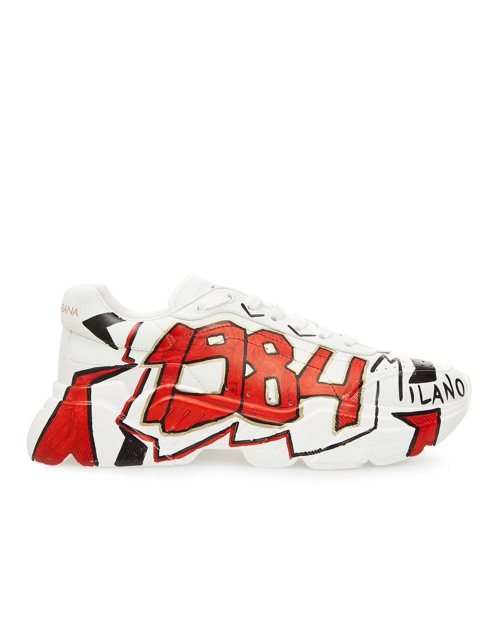 Кожаные кроссовки Dolce&Gabbana CS1791-AO233, белый цвет • Купить в интернет-магазине Kameron