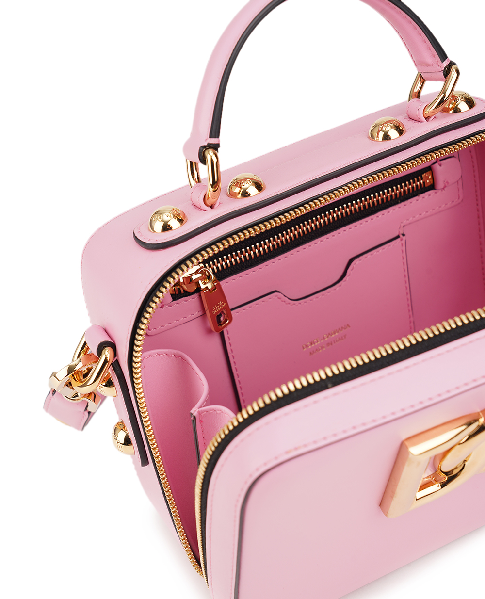 Кожаная сумка 3.5 Dolce&Gabbana BB7092-AW576, розовый цвет • Купить в интернет-магазине Kameron