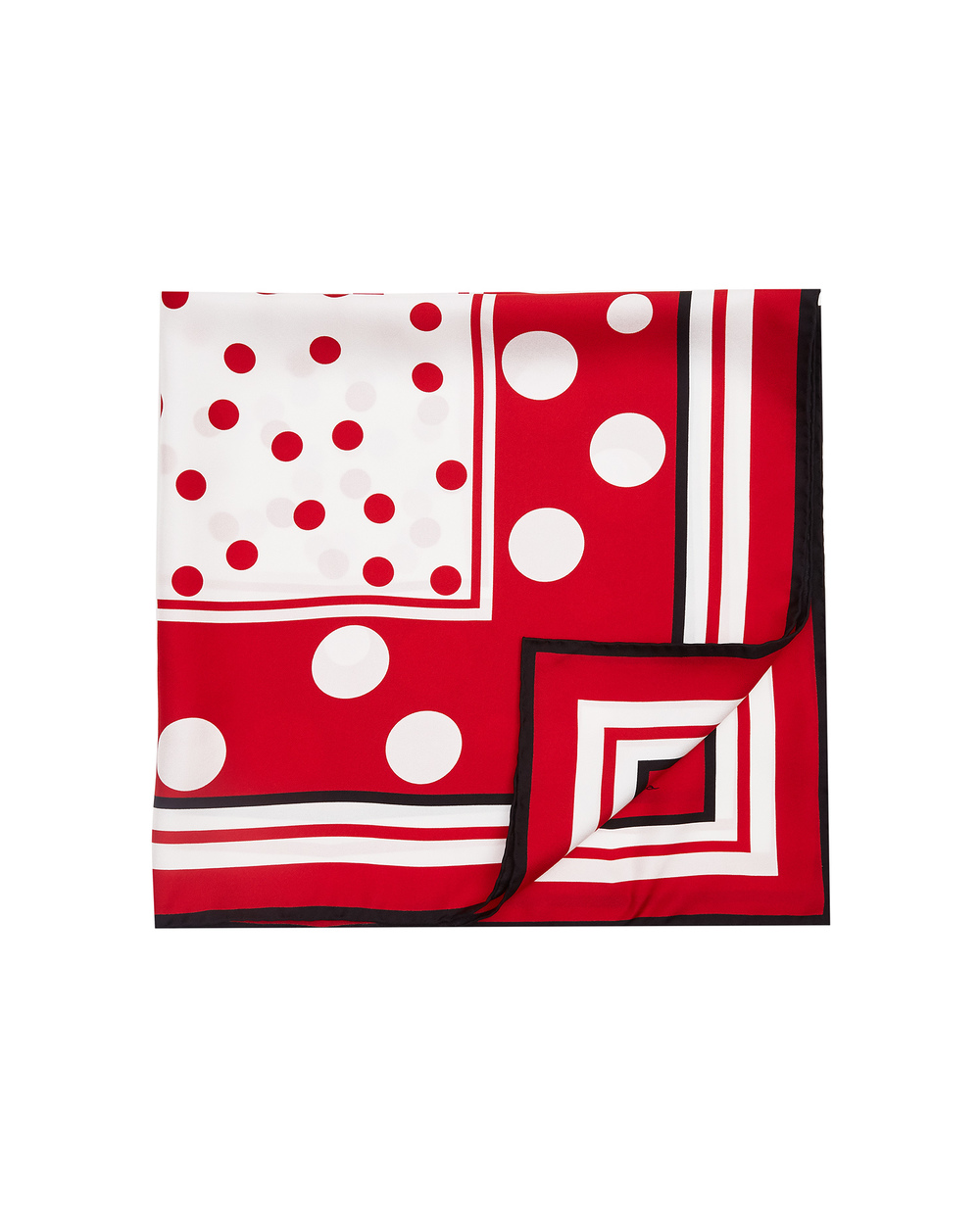 Шелковый платок Dolce&Gabbana FN092R-GDS30, красный цвет • Купить в интернет-магазине Kameron