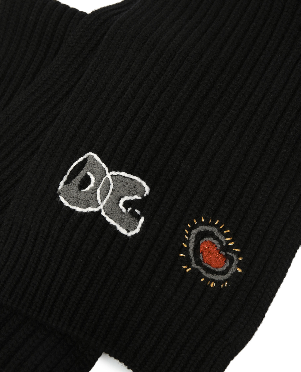 Кашемировый шарф Dolce&Gabbana FX209Z-JAM9G, черный цвет • Купить в интернет-магазине Kameron