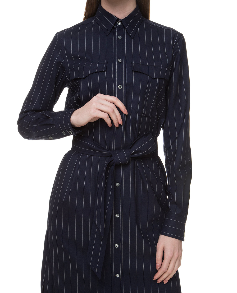 Шерстяное платье Polo Ralph Lauren 211734165001, синий цвет • Купить в интернет-магазине Kameron