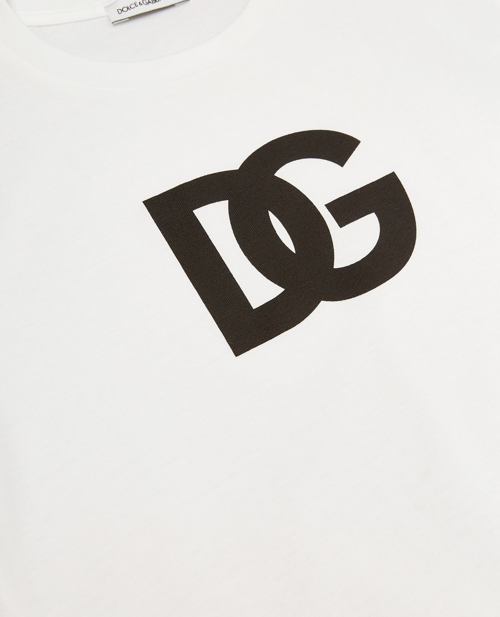 Детская футболка Dolce&Gabbana Kids L4JTBI-G7CB2-S, белый цвет • Купить в интернет-магазине Kameron