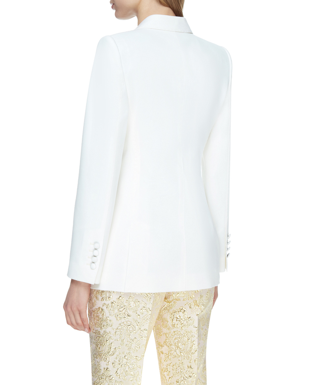 Вовняний жакет Dolce&Gabbana F29DOT-FUCCS, білий колір • Купити в інтернет-магазині Kameron