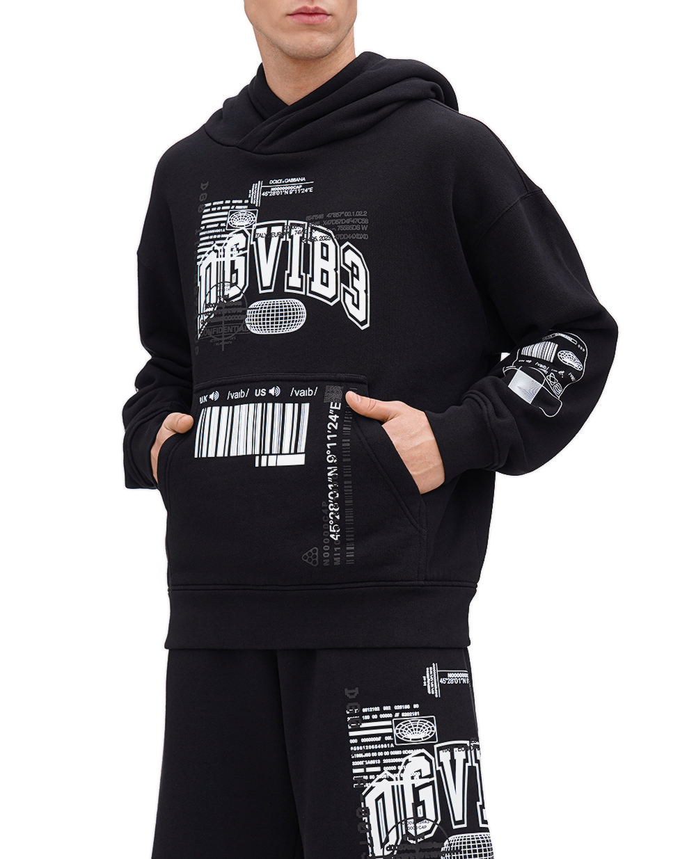 Худи DGVIB3 (костюм) Dolce&Gabbana G9AKPT-G7K3H, черный цвет • Купить в интернет-магазине Kameron