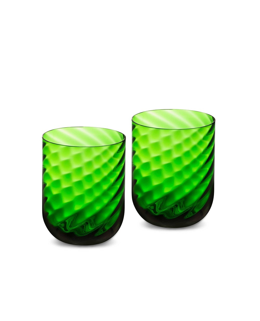 Набір склянок для води з муранського скла Dolce&Gabbana TCBS02-TCA34, зелений колір • Купити в інтернет-магазині Kameron