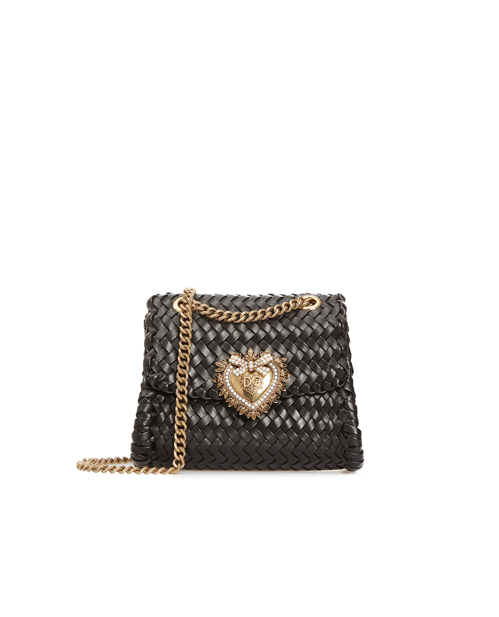 Кожаная сумка Devotion Dolce&Gabbana BB6877-AX813, черный цвет • Купить в интернет-магазине Kameron