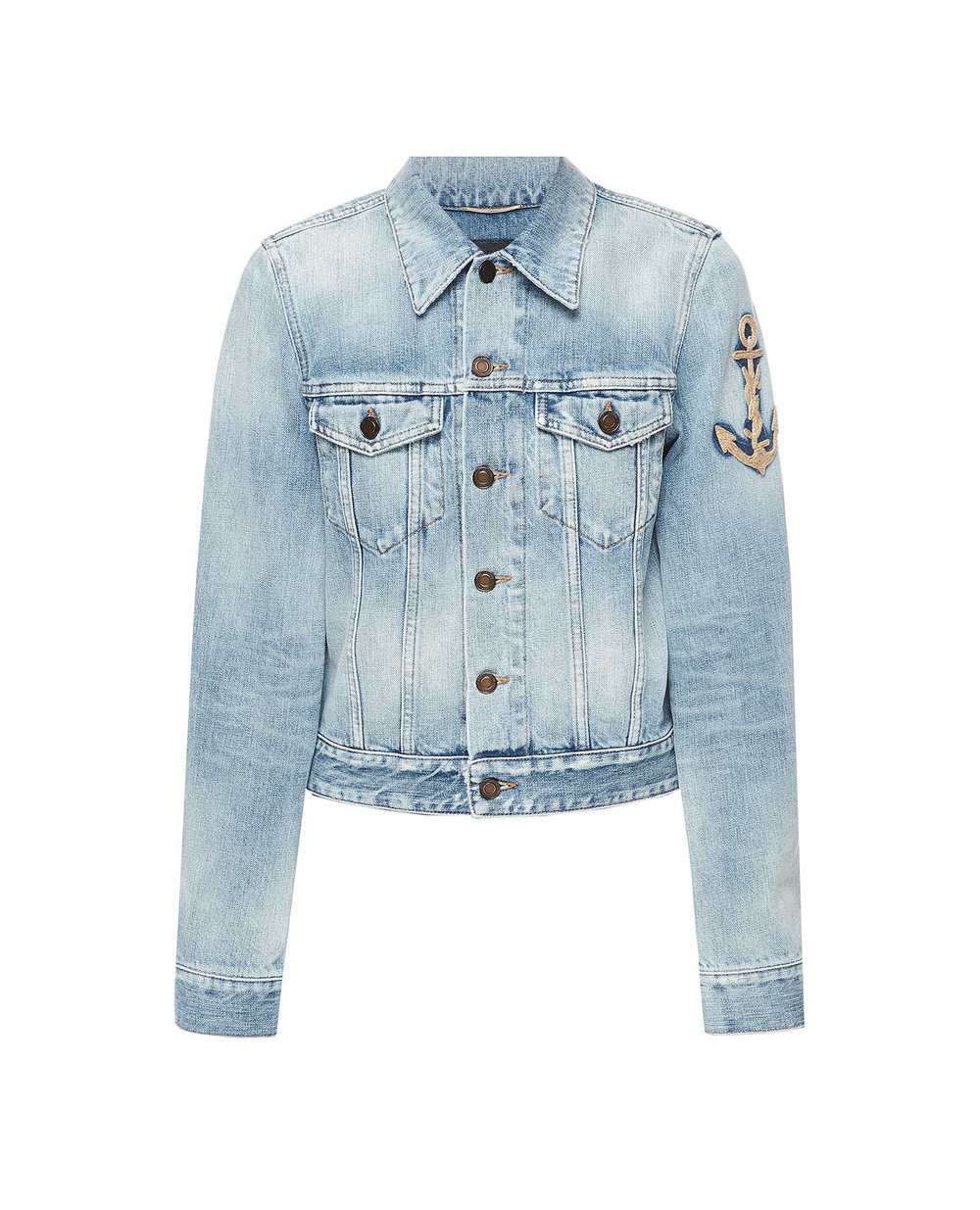 Джинсова куртка Saint Laurent 653464-Y864L, блакитний колір • Купити в інтернет-магазині Kameron