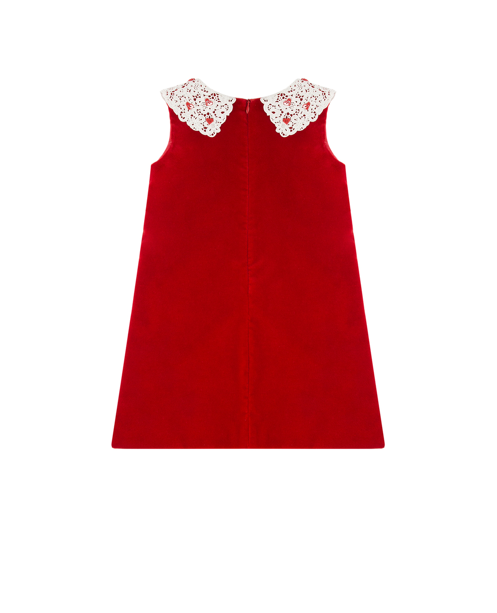 Бархатное платье Dolce&Gabbana Kids L59D93-FUWBN-S, красный цвет • Купить в интернет-магазине Kameron