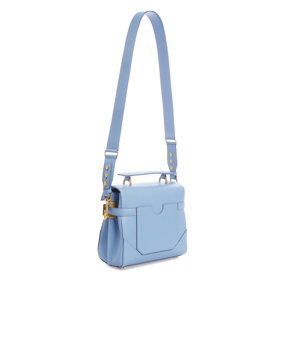 Шкіряна сумка B-Buzz Balmain AN0DB526LAVE-S, блакитний колір • Купити в інтернет-магазині Kameron
