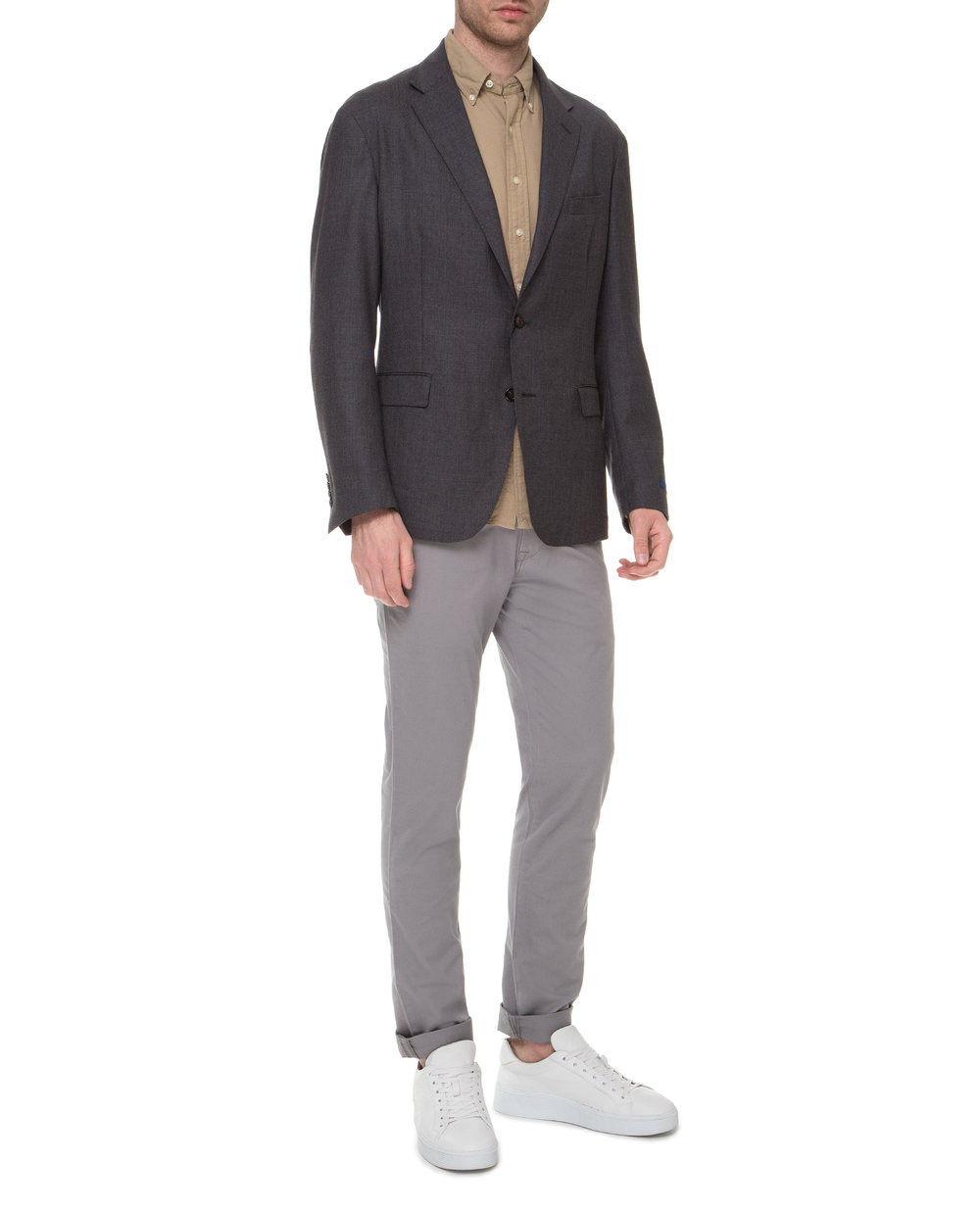Шерстяной пиджак Polo Ralph Lauren 715731801001, серый цвет • Купить в интернет-магазине Kameron