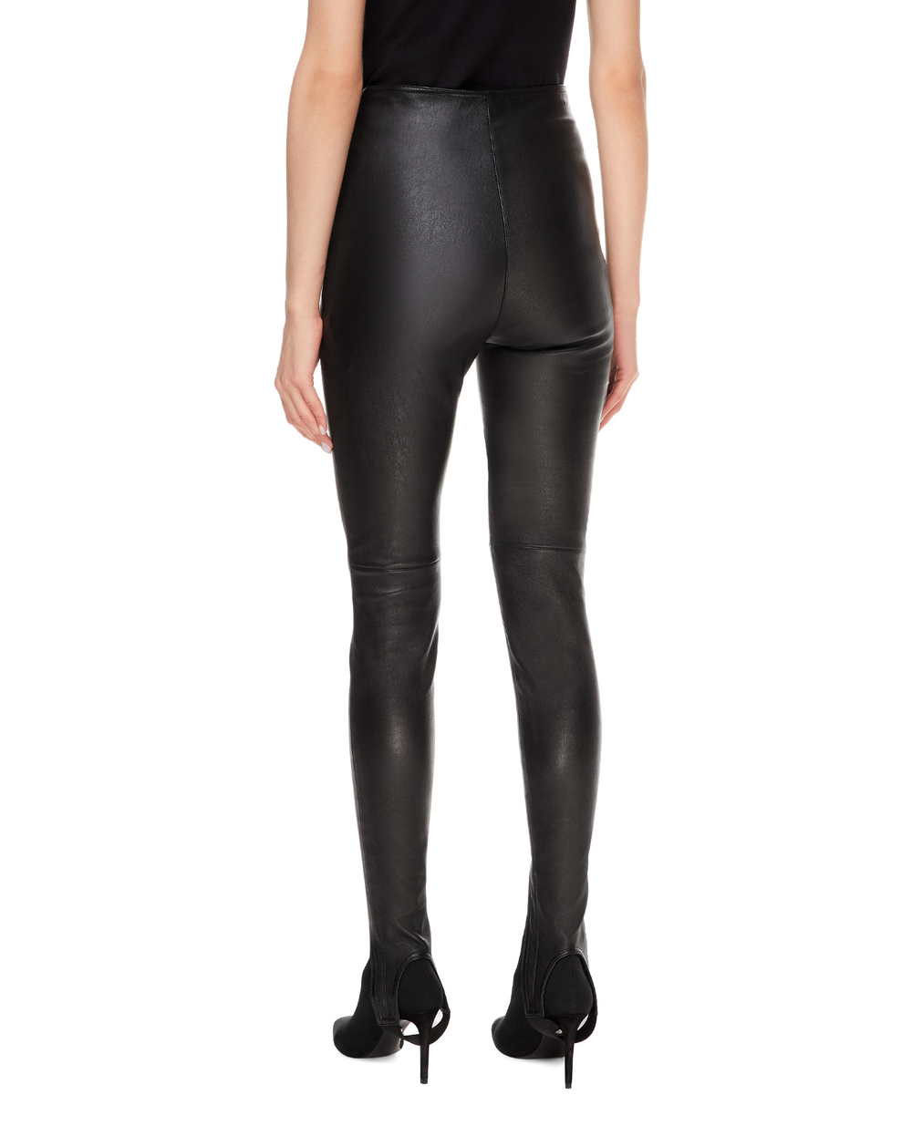 Шкіряні штани Saint Laurent 626550-Y5RH2, чорний колір • Купити в інтернет-магазині Kameron