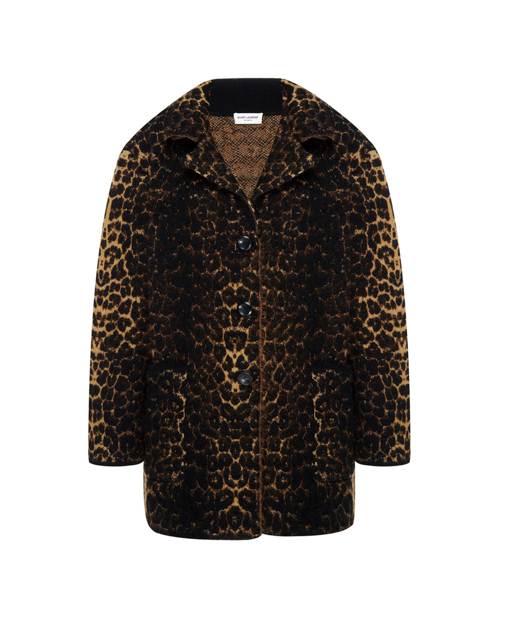 Вовняне пальто Saint Laurent 633418-YARC2, різнокольоровий колір • Купити в інтернет-магазині Kameron