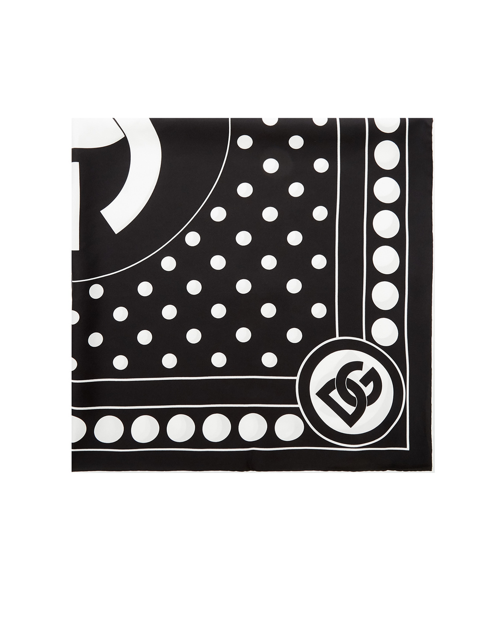 Шелковый платок Dolce&Gabbana FN090R-G0TGA, черный цвет • Купить в интернет-магазине Kameron