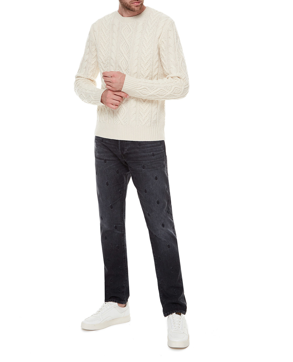 Шерстяной свитер Polo Ralph Lauren 710813349002, бежевый цвет • Купить в интернет-магазине Kameron