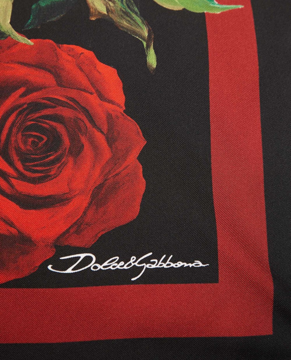шовкова хустинка Dolce&Gabbana FN092R-GDW15, чорний колір • Купити в інтернет-магазині Kameron