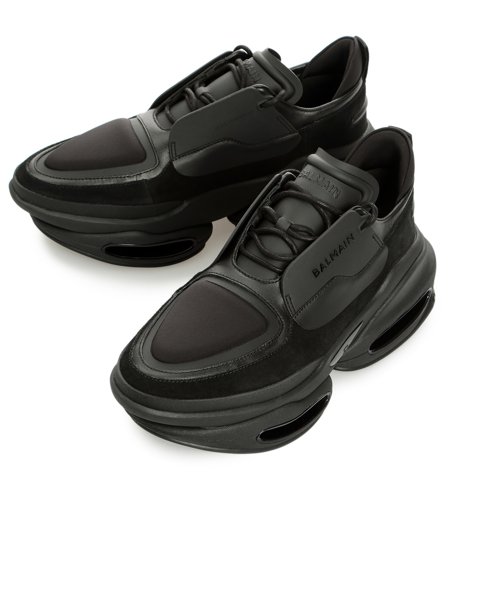 Кожаные кроссовки Balmain XM1VI277TPNS, черный цвет • Купить в интернет-магазине Kameron