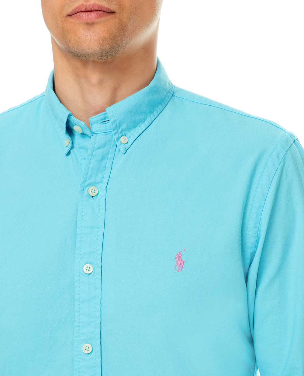 Рубашка Polo Ralph Lauren 710804257019, голубой цвет • Купить в интернет-магазине Kameron