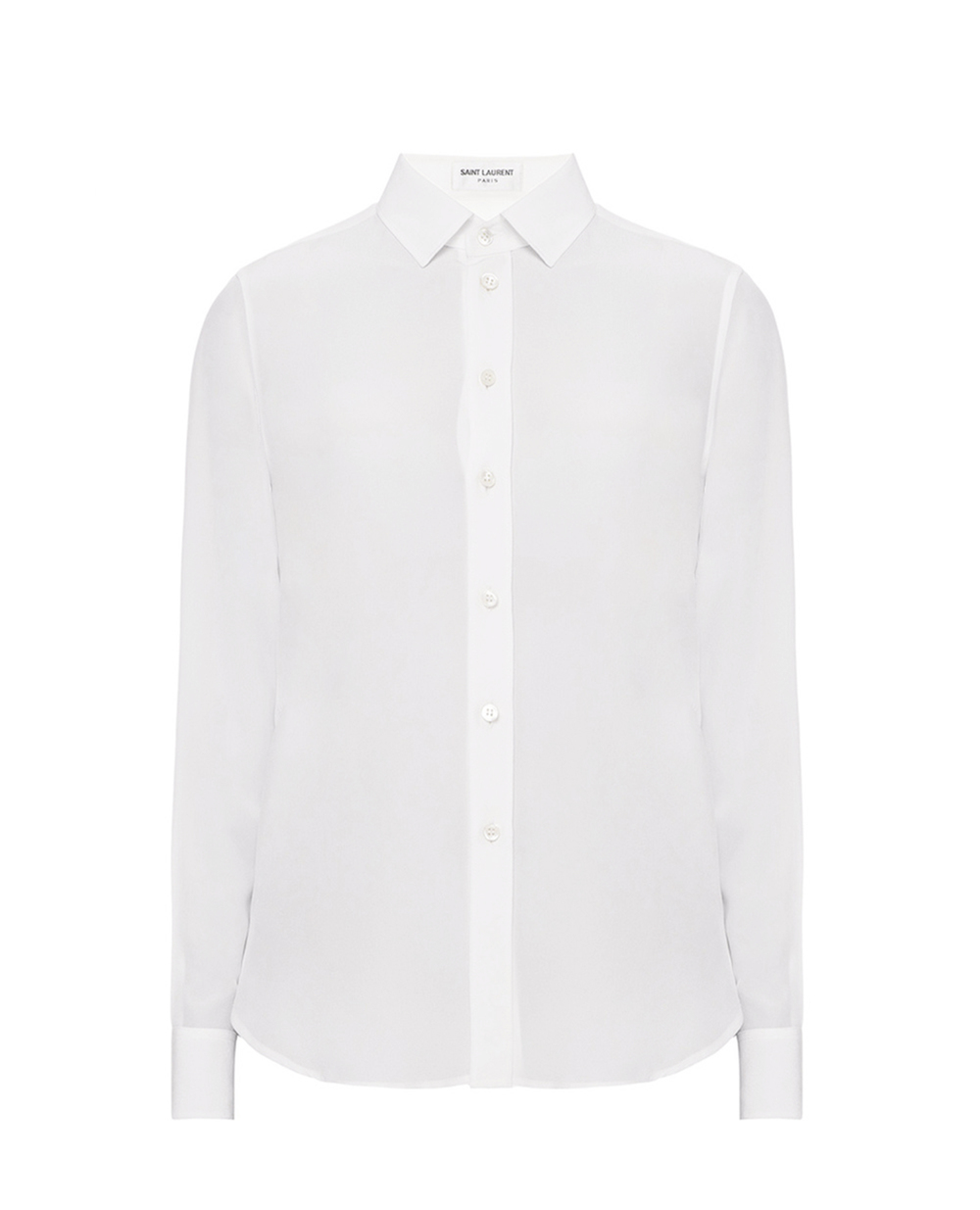Шовкова блуза Saint Laurent 395733-Y100W-SS19, білий колір • Купити в інтернет-магазині Kameron