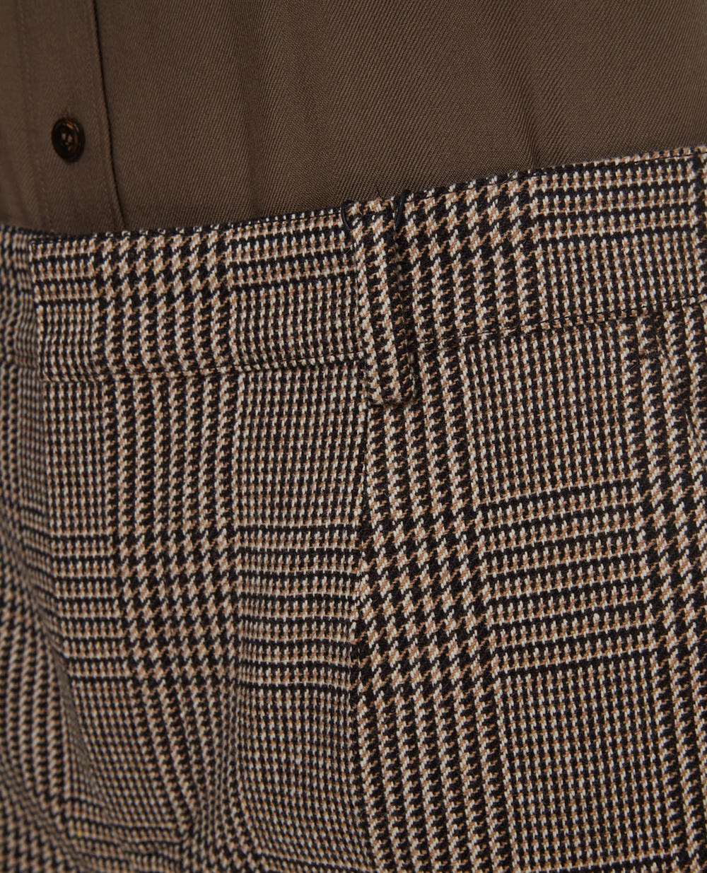 Вовняні штани Saint Laurent 635947-Y5B64, коричневий колір • Купити в інтернет-магазині Kameron