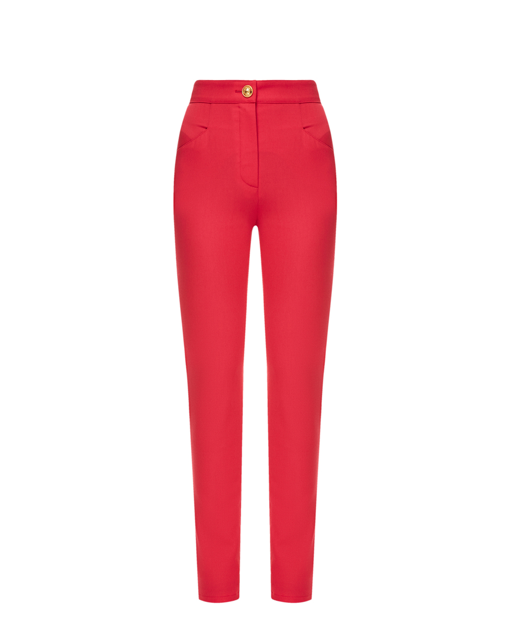 Шерстяные брюки Balmain VF0PD010W097, красный цвет • Купить в интернет-магазине Kameron